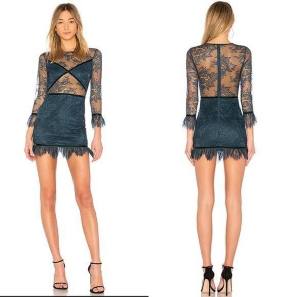 Lovers + Friends Green Mini Dress